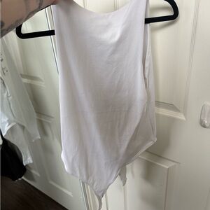 Zara White Sleeveless Bodysuit